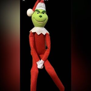 Red and White Grinch Plush Toy